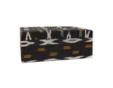 IKAT Fabric Tan Black White Box 010