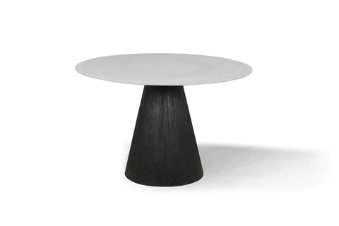 Cone Round Dining Table with Grey Marble Top