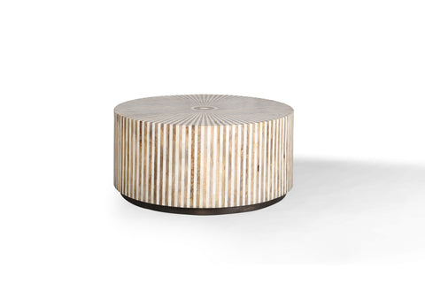 Round Bone Coffee Table with Castor Legs