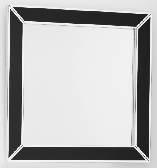 Black Glass Frame with Silver